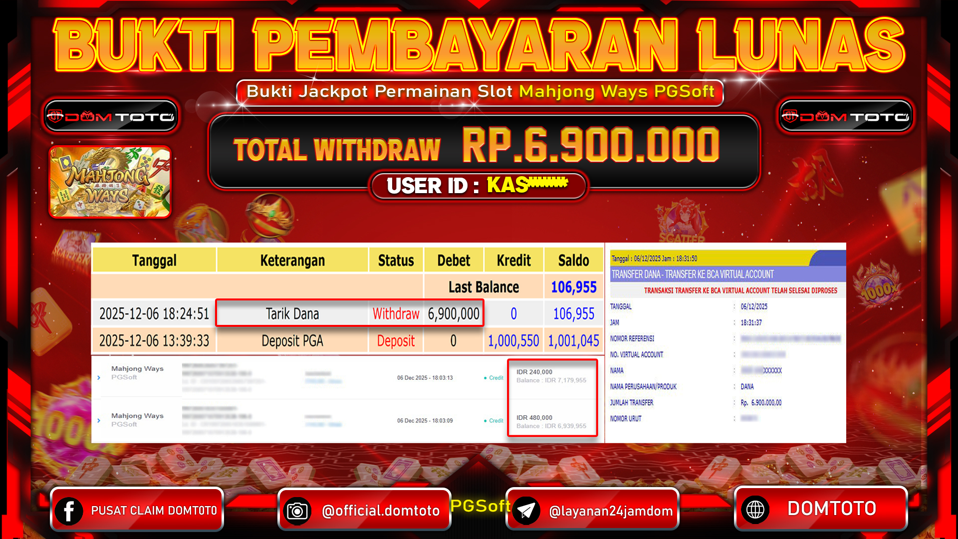 JACKPOT SLOT Mahjong Ways PGSoft 06  DECEMBER 2025